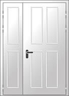 Линейный рисунок для двухстворчатой металлической двери №7